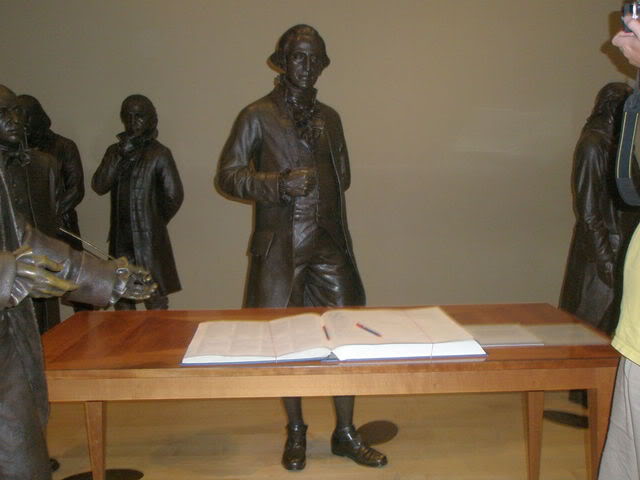 Guest book in Constitution Room