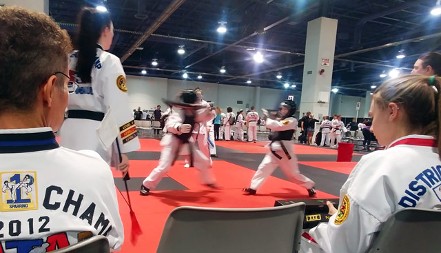 Combat action in the tournament
