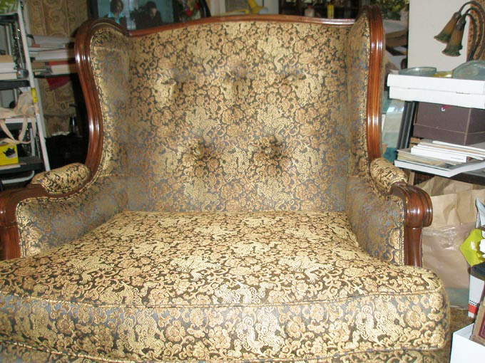 The reupholstered chair